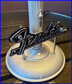 Antique Vintage Folk Art Fender Guitar Amp Table Desk Lamp Light Sign Display