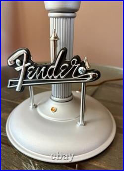 Antique Vintage Folk Art Fender Guitar Amp Table Desk Lamp Light Sign Display