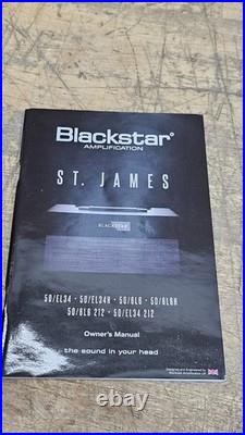 Blackstar St James 50Watt Amp Head VINTAGE TONE Black G2U