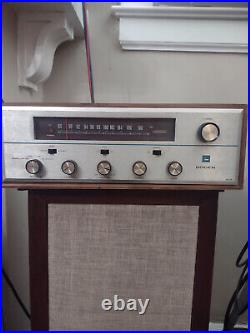 Bogen rf-35 vintage stereo all tube reciever fully rebuilt with nice cabinet