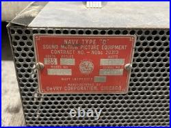 Devry 2804 Navy Type D vintage tube amplifier project PA military Filmosound