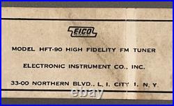 EICO HF-32 EL84 Tube Integrated Amplifier + HFT-90 FM Tuner USA Vintage