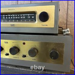 EICO HF-32 & HFT-90 Tube Amplifier Vintage Hi-Fi Amp USA Untested Powers On