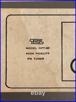 EICO HF-90 FM Tube Tuner Vintage Hi-Fi Radio Receiver USA Untested