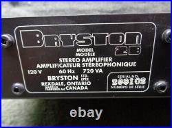 ESTATE VINTAGE BRYSTON 2B POWER AMP PRO SERVICED 30 Day Warranty YOU TUBE