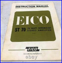 Eico St-70 Tube Amplifier Vintage