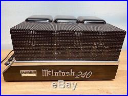 Excellent Condition Vintage Mcintosh MC-240 Stereo HiFi Tube Amplifier 1 Owner