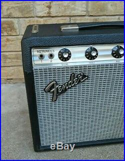 Fender Champ Amplifier Silver Face Vintage 70's tube Guitar Amp Tested Works EUC
