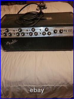 Fender PA100 tube amp head PA 100 vintage guitar microphone amplifier