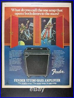 Fender Studio Bass Amp 1x15 Combo Guitar Tube 200w 77-80 Bassman Vintage