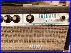 Fender Tube Bassman 50 1970s Silverface Ex Condition Vintage Tube Amp