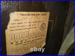 Fender Twin Reverb Amplifier, 67 (not a reissue) with Footswitch and Celestions