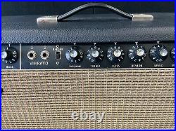 Fender Vintage Pro Reverb Blackface 1966 2x12 Guitar Tube Amplifier Very Clean