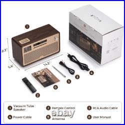 GLENCREAG VTS01 HiFi Vacuum Tube Speaker Amplifier with ECC82 Tubes