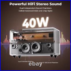 GLENCREAG VTS01 HiFi Vacuum Tube Speaker Amplifier with ECC82 Tubes