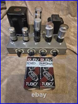 HEATHKIT MODEL A-8A RARE VINTAGE TUBE AMPLIFIER & 2 New 6L6GC Matching Tubes