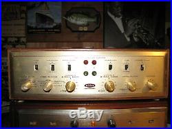 HH Scott Model 130 Tube Pre-amp with Vintage tubes and basic wooden cabinet