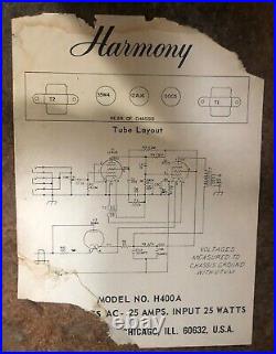 Harmony H400A Vintage tube amp