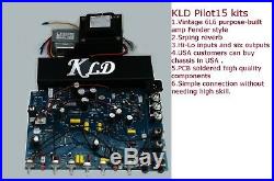 KLD Pilot15 vintage 15w 6L6 spring reverb tube guitar amp DIY kits