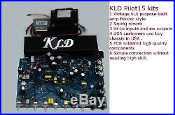 KLD vintage 15w 6L6 tube guitar amp spring reverb Pilot15 DIY amp kits
