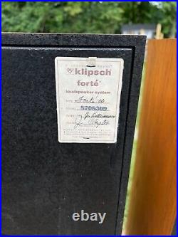 Klipsch Forte Vintage Speakers Tube Friendly Made in USA