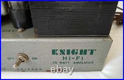 Knight Allied 10 Watt Mono Tube Amp Amplifier 6V6GT Vintage 1950s Tubes Tested