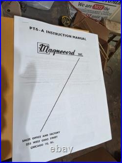 Magnecorder PT6-AH Vintage Tube Amplifier IN CASE