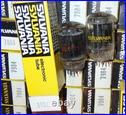 Many Nos Nib Amplifier Tubes Sylvania 7984 Vintage USA Power Beam 90 Pieces New