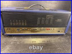 Marshall 375 Watt Model 6100 Tube Amp Head 30th Anniversary Special Blue & Gold