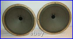 Matching Pair Vintage 12 Gefco 8 Ohm Tube Guitar Amp Hi-fi Speakers Circa 1965