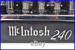 McIntosh MC240 Stereo Vacuum Tube Amplifier RCA 6L6 Vintage Made in USA
