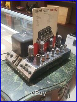 McIntosh MC-240 Amplifier Tested & Works Vintage Stereo Amp