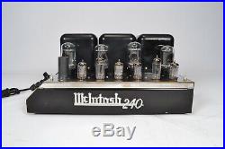 McIntosh MC 240 Vacuum Tube Amplifier 6L6 12AX7 Vintage Classic
