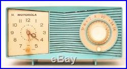 Motorola C15JK 32 Turquoise Blue Clock Tube Amp Radio Vintage Mid Century Modern