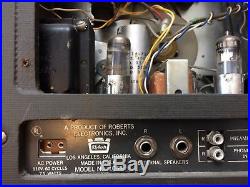 Nice Vintage Roberts 1055 Portable Reel-to-Reel with Speakers & 6BM8 Tube Amp