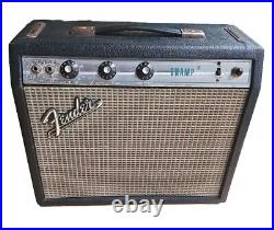 Nice Vtg Fender Champ 1972 Silverface Tube Guitar Amp Amplifier Sounds Great