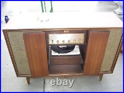 Nice! Vtg MCM Pilot Model 1110 Tube Amp Stereo Amp Only! Out Of Wood Console