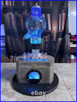 Nixie Clock IN-14 Retro, Steampunk. Vintage Lighted Amp Meter. Vintage Vac Tube