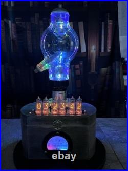 Nixie Clock IN-14 Retro, Steampunk. Vintage Lighted Amp Meter. Vintage Vac Tube
