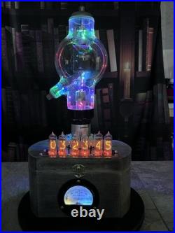 Nixie Clock IN-14 Retro, Steampunk. Vintage Lighted Amp Meter. Vintage Vac Tube