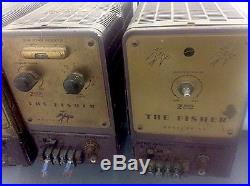 One Pair Fisher Vintage Audio Tube Amplifier 80AZ Z-Matic Aka Locomotive
