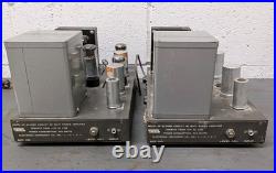 Pair (2) EICO HF-60 Mono Tube Amplifiers EL34/6CA7 Sold As For Parts Estate Find