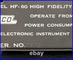 Pair (2) EICO HF-60 Mono Tube Amplifiers EL34/6CA7 Sold As For Parts Estate Find