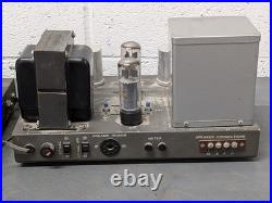 Pair (2) EICO HF-60 Mono Tube Amplifiers EL34/6CA7 Sold As For Parts Estate Find