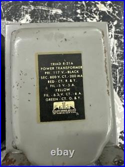 Pair Of Triad R-21A Vintage Tube Amplifier Power Transformer #2 Cloth Leads