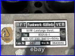 Pair VINTAGE V150 TUBE AMPLIFIER 50W Funkwerk-Kölleda RFT GERMANY EL34 Lorenz