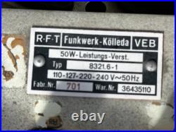 Pair VINTAGE V150 TUBE AMPLIFIER 50W Funkwerk-Kölleda RFT GERMANY EL34 Lorenz