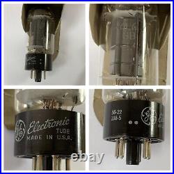 Pair VTG 1960s GE 6L6GB Matched Set Vacuum Tube Electronic Amplifier NOS