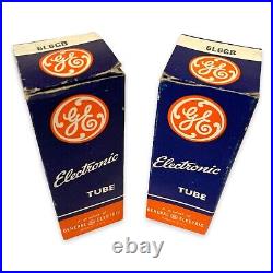 Pair VTG 1960s GE 6L6GB Matched Set Vacuum Tube Electronic Amplifier NOS