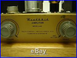Pair Vintage Heathkit A-9C Modified to Monoblock Tube Amplifiers / 6BG6 KT2